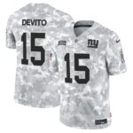 New York Giants 2024 Salute to Service Vapor Limited Jersey – Arctic Camo – All stitched