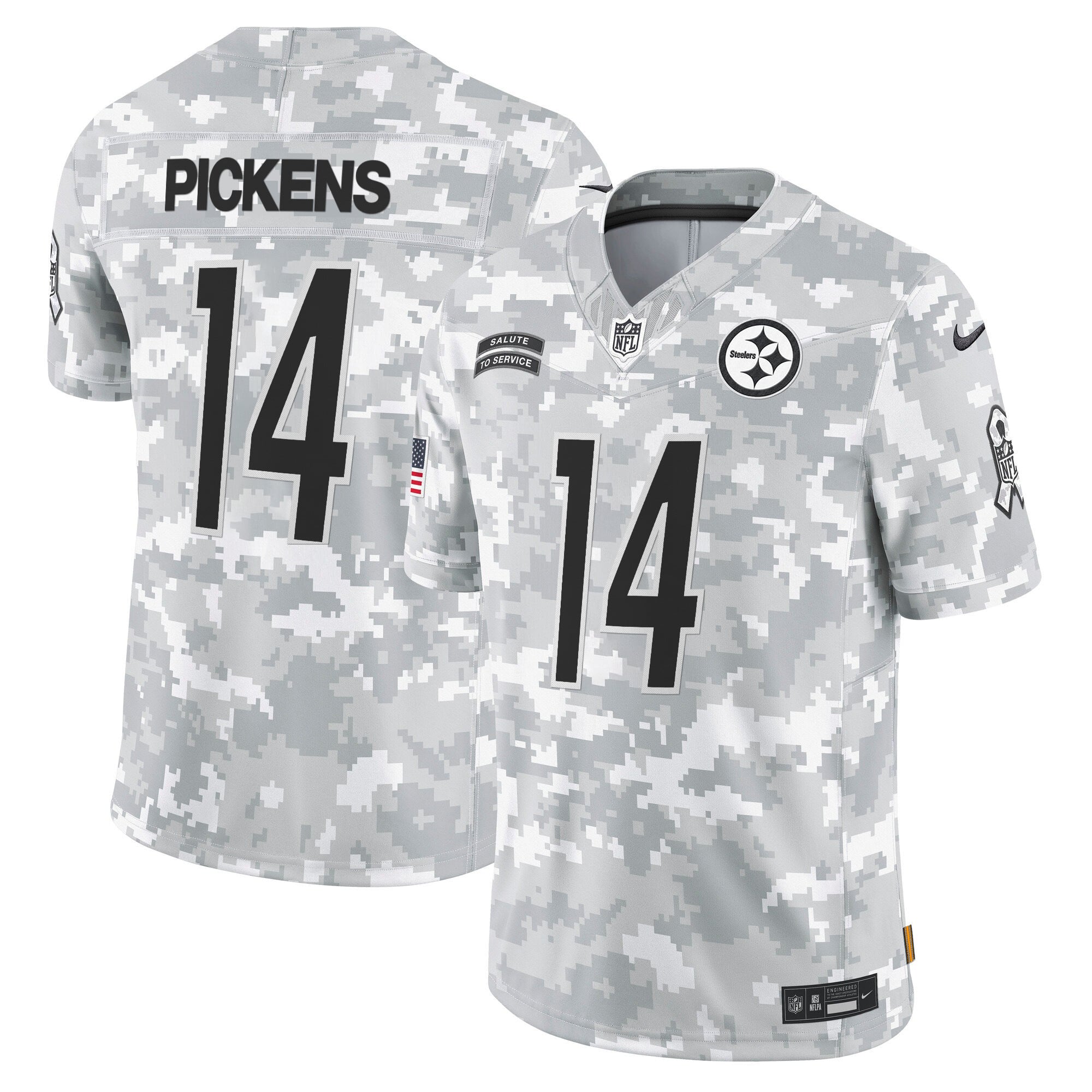 Steelers 2024 Salute to Service Vapor Limited Jersey – Arctic Camo – All Stitched