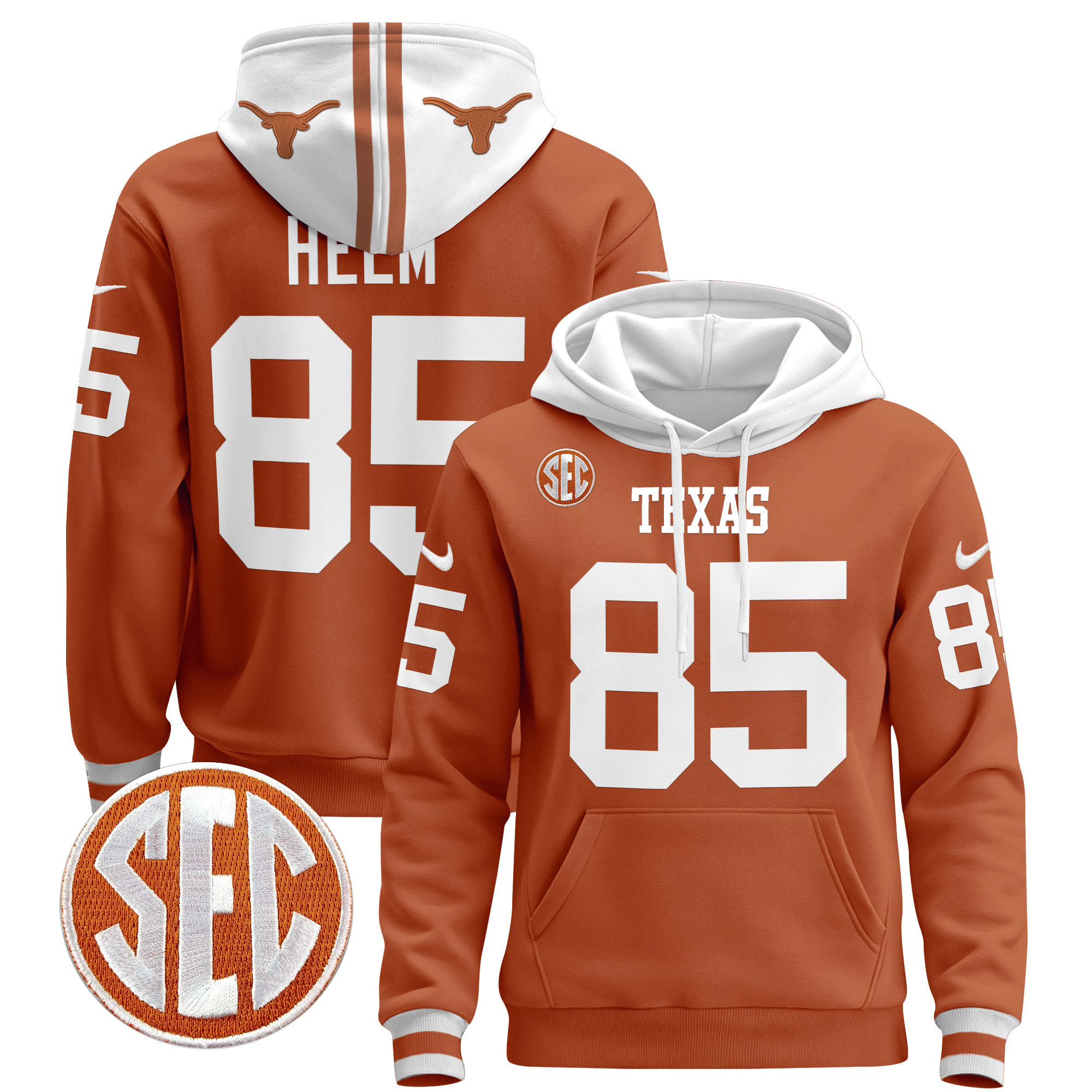 Unisex Texas Longhorns 2024 Pullover Hoodie