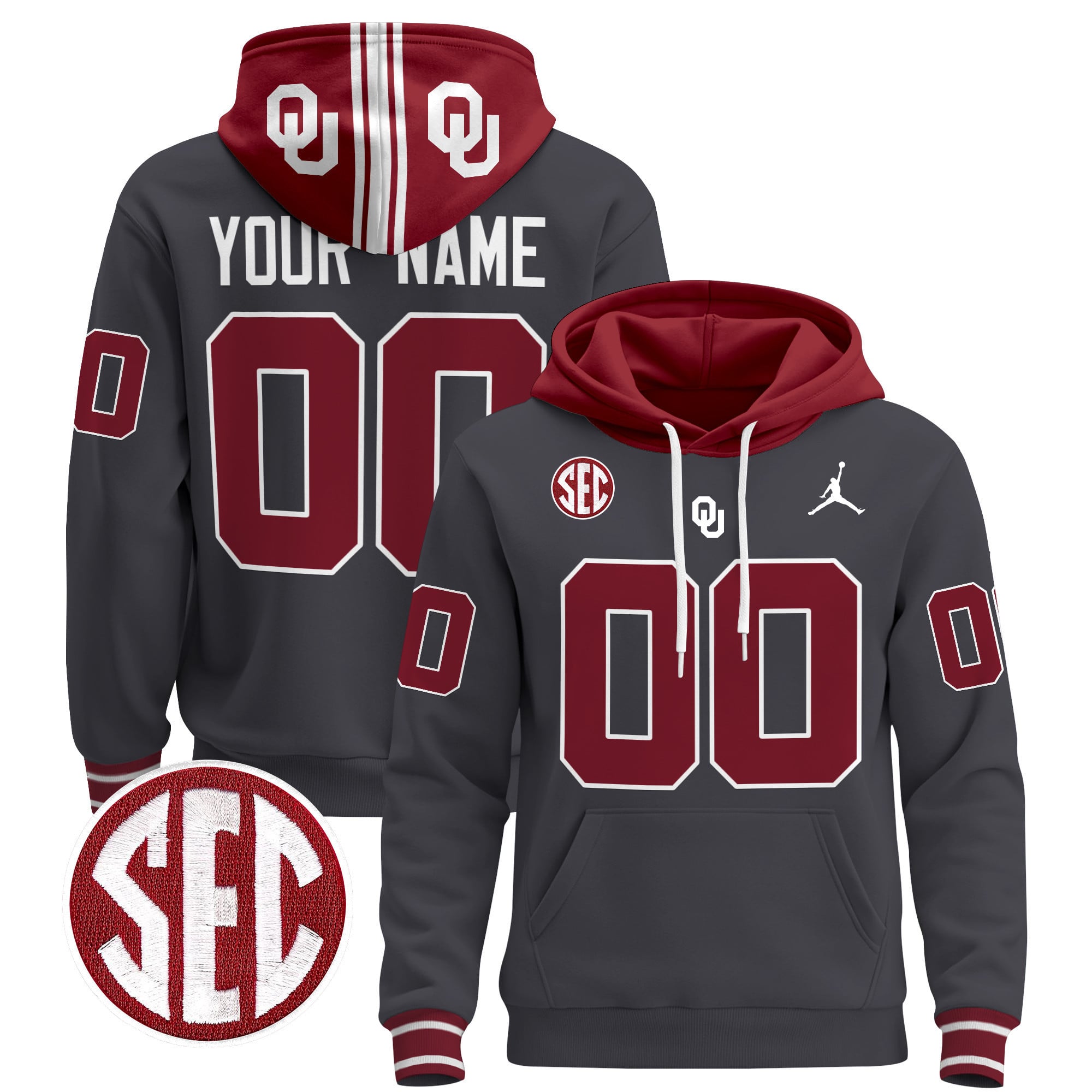 Oklahoma Sooners 2024 Custom Pullover Hoodie