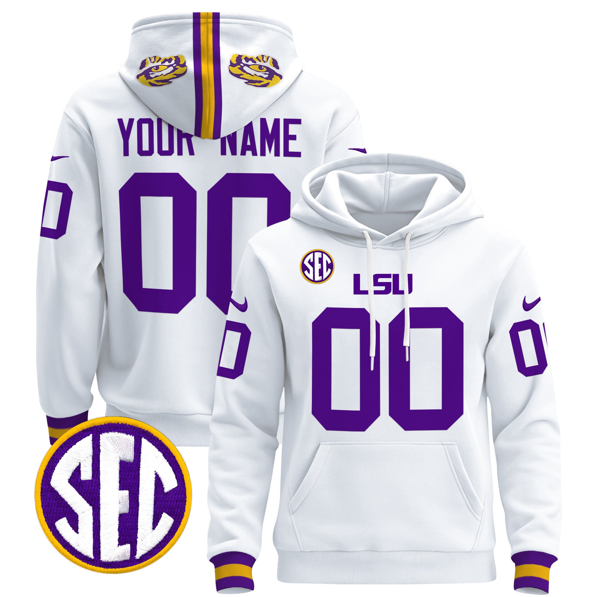 LSU Tigers 2024 Pullover Custom Hoodie