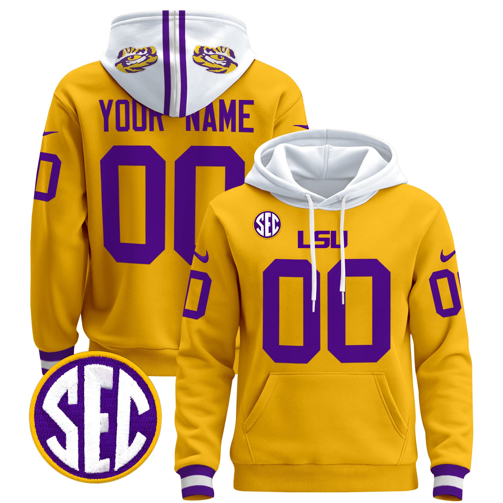 LSU Tigers 2024 Pullover Custom Hoodie