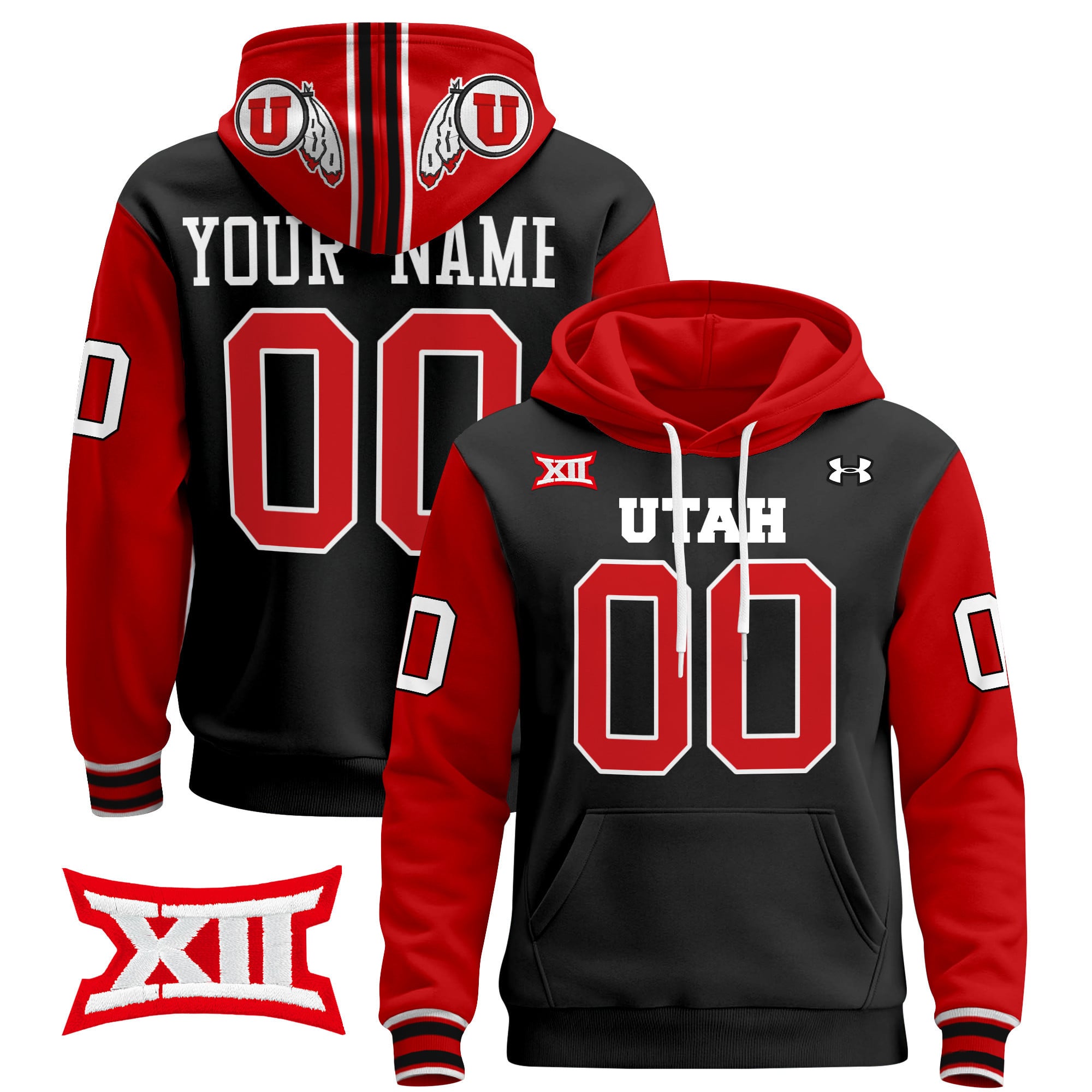 Utah Utes 2024 Custom Pullover Hoodie