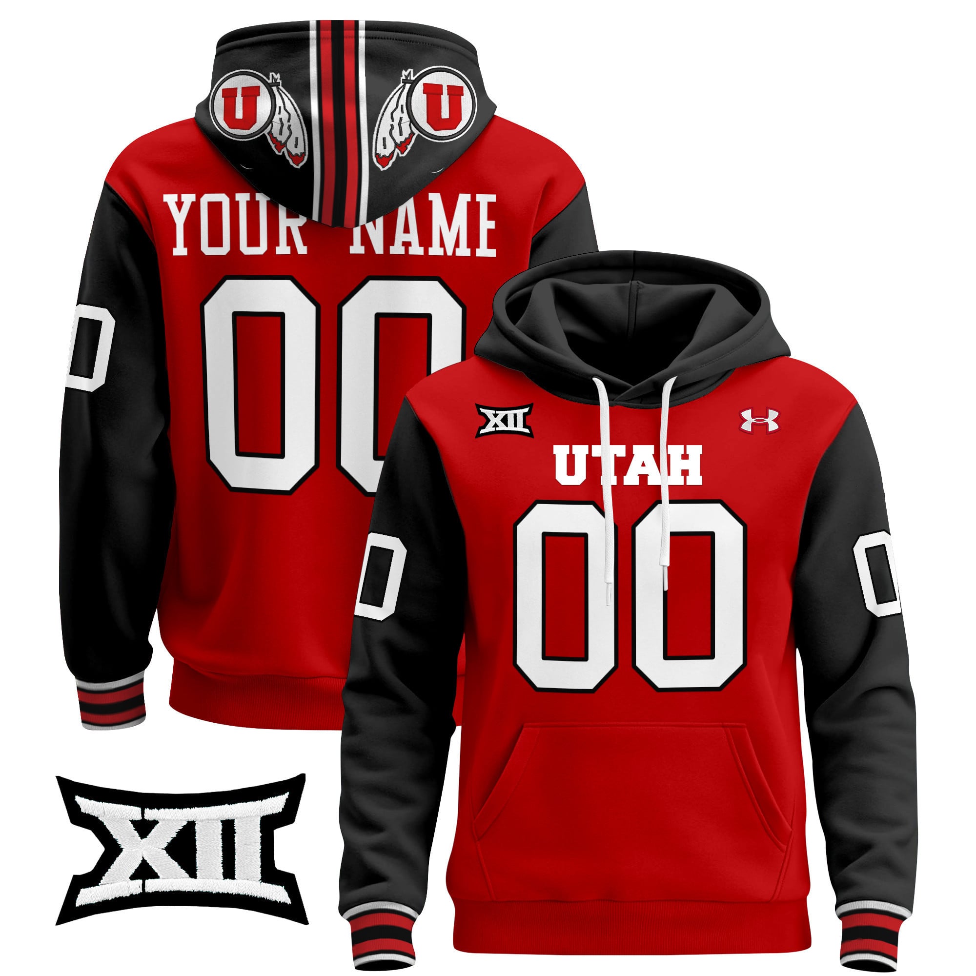 Utah Utes 2024 Custom Pullover Hoodie