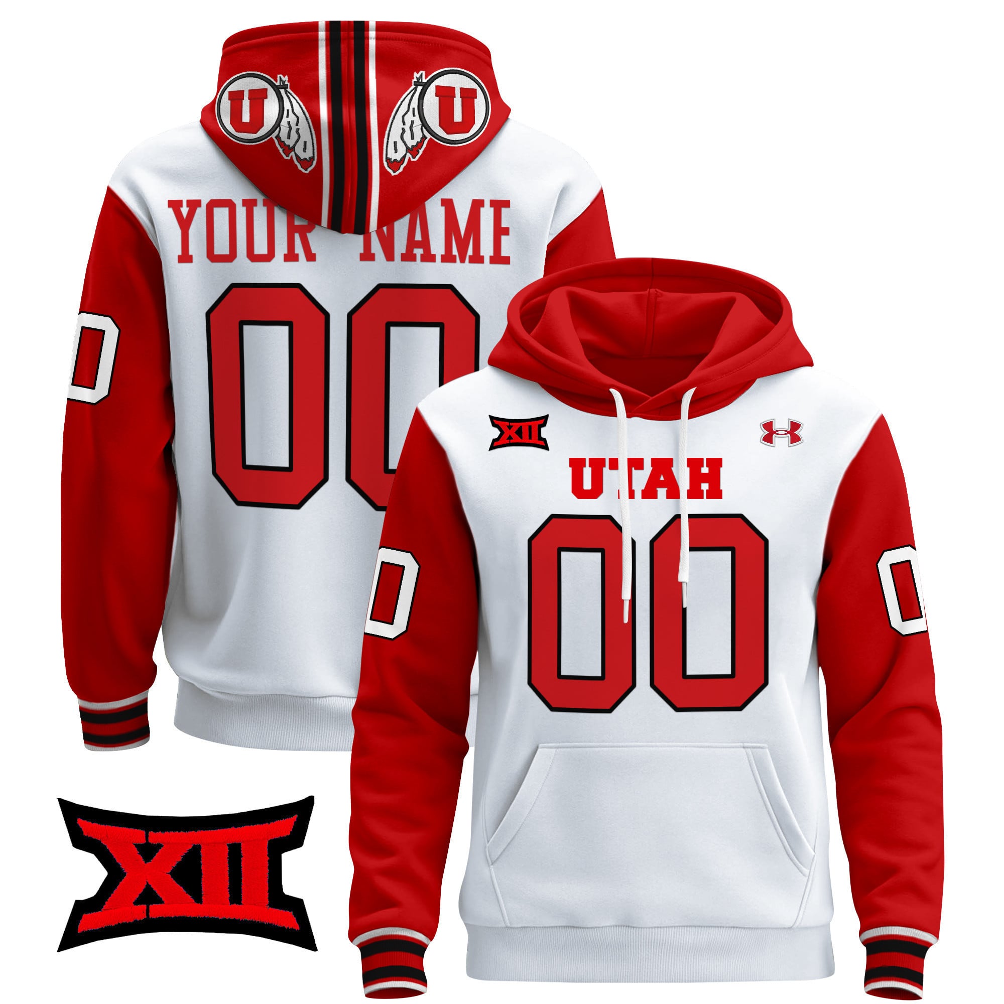 Utah Utes 2024 Custom Pullover Hoodie