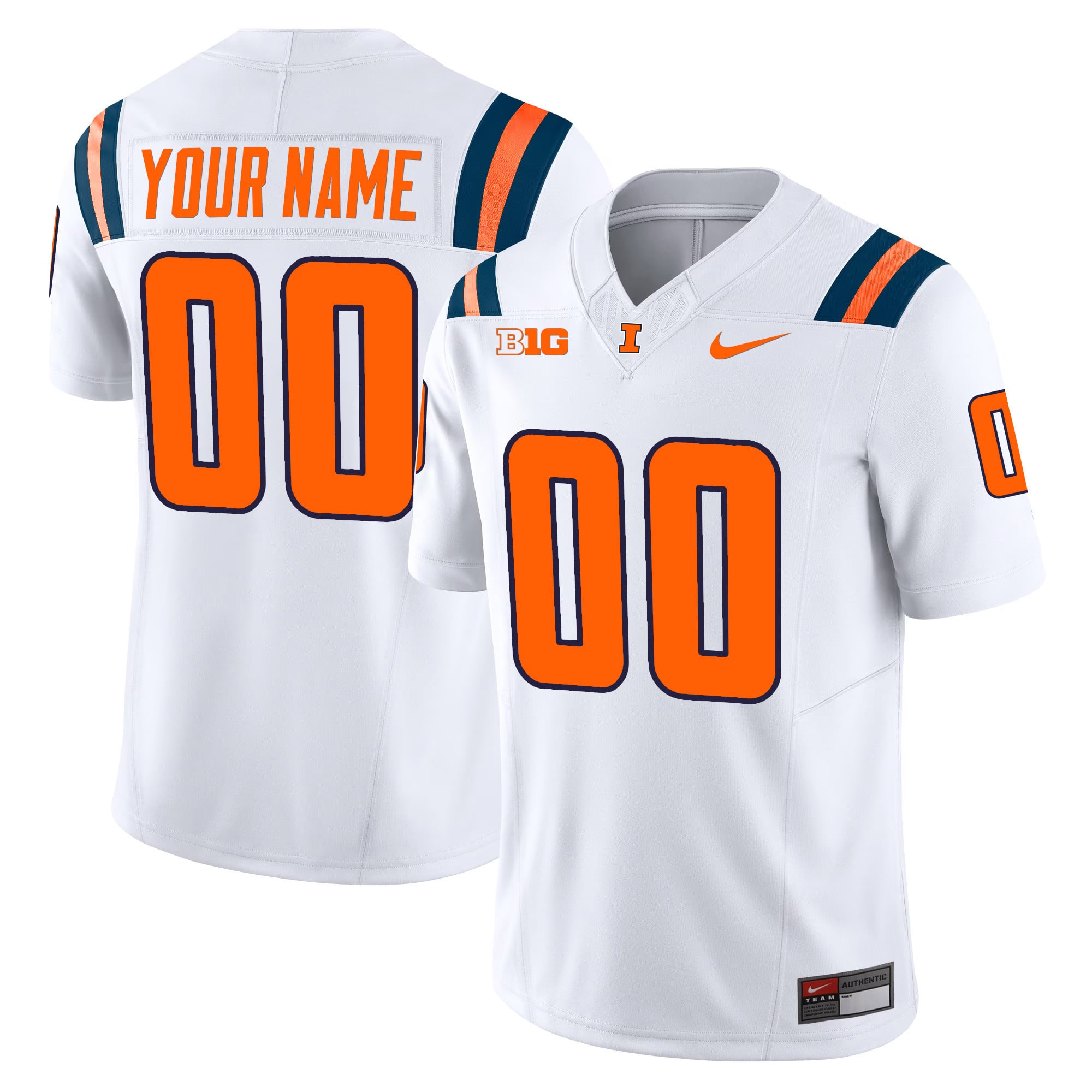 Illinois Fighting Illini Vapor Limited Custom Jersey – All Stitched