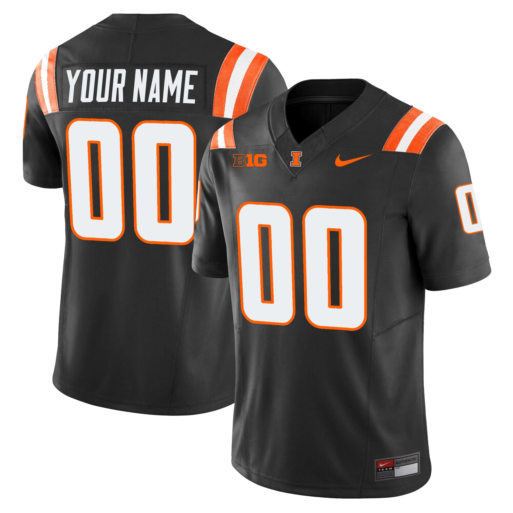 Illinois Fighting Illini Vapor Limited Custom Jersey – All Stitched
