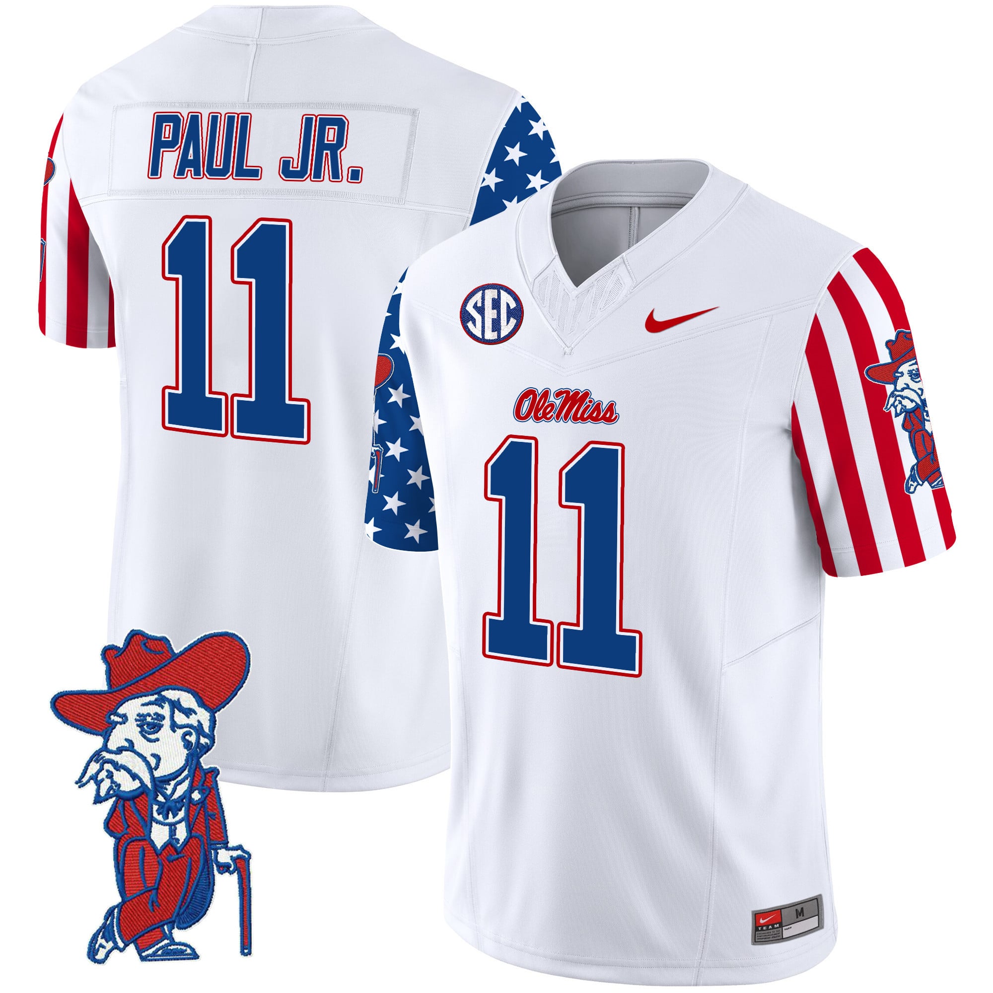 Men’s Ole Miss Rebels American Style Vapor Limited Jersey – All Stitched