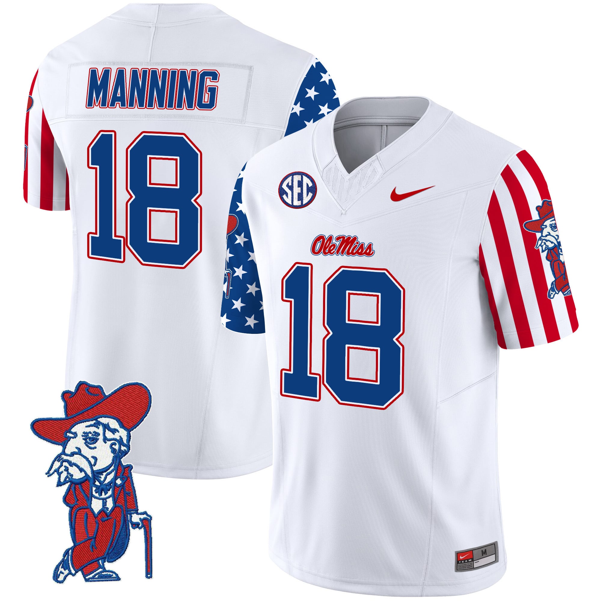 Men’s Ole Miss Rebels American Style Vapor Limited Jersey – All Stitched