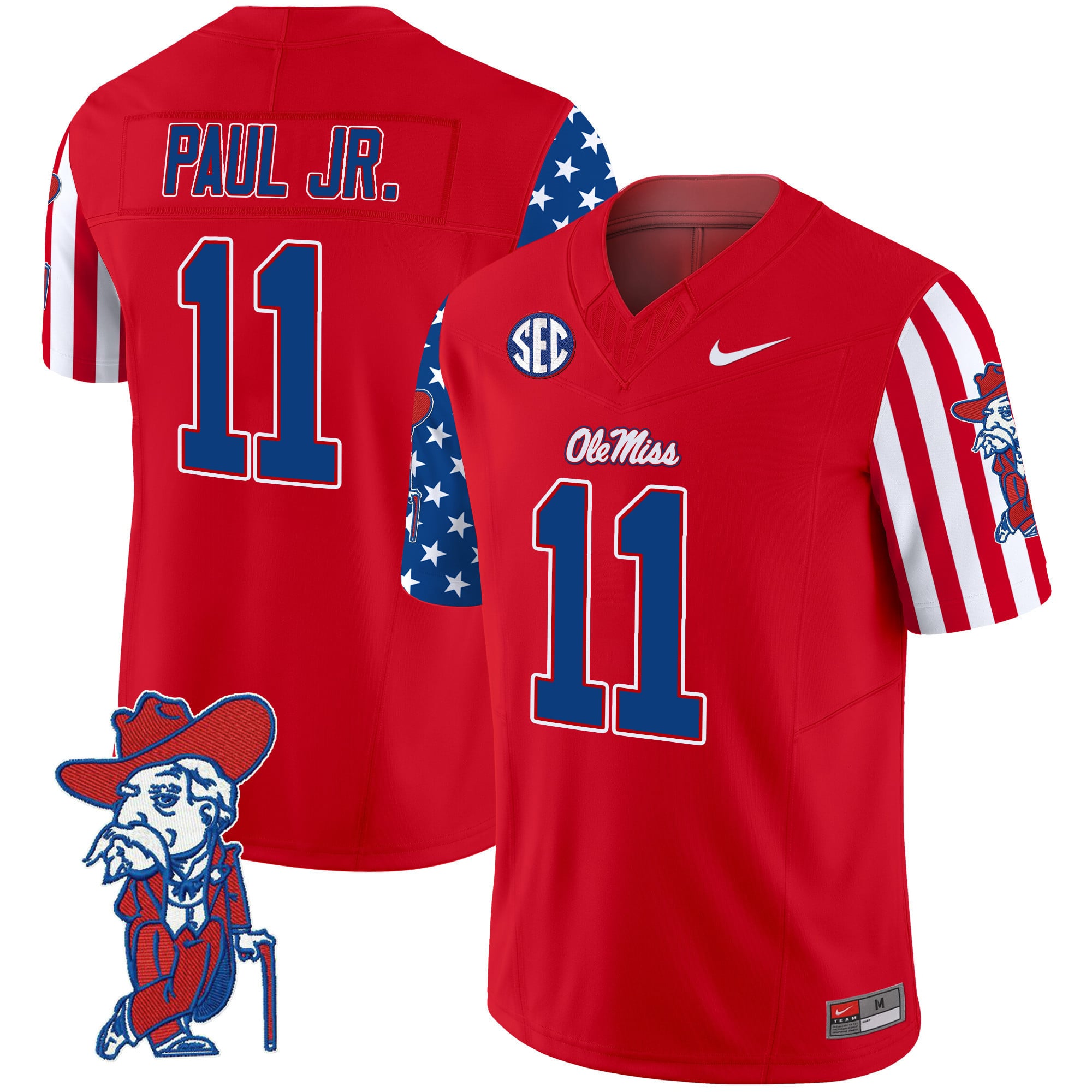 Men’s Ole Miss Rebels American Style Vapor Limited Jersey – All Stitched