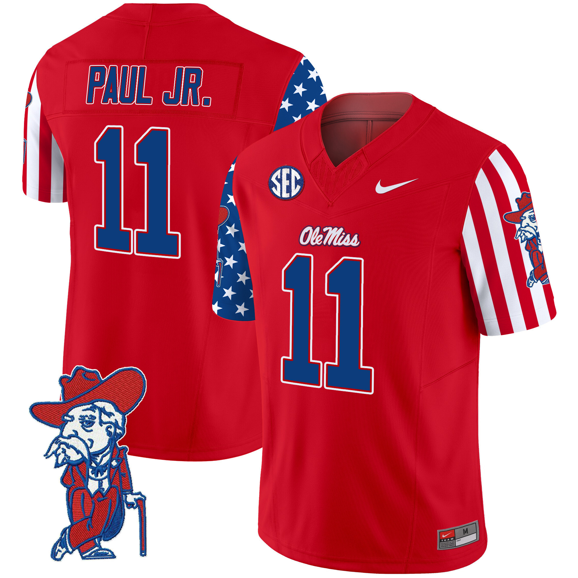 Men’s Ole Miss Rebels American Style Vapor Limited Jersey – All Stitched