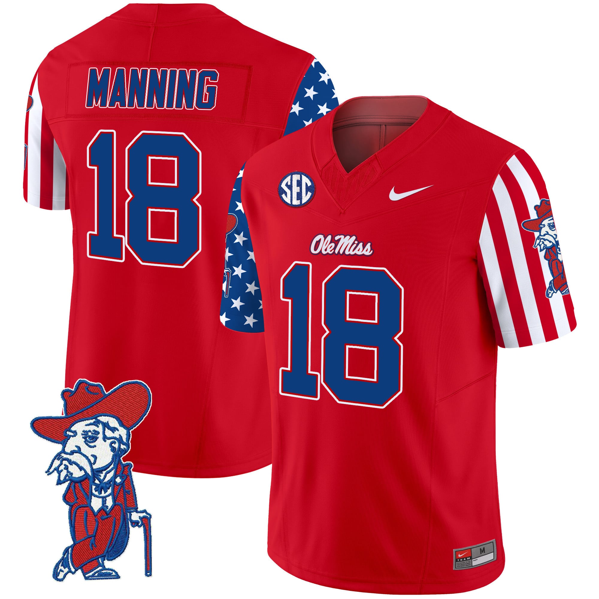 Men’s Ole Miss Rebels American Style Vapor Limited Jersey – All Stitched