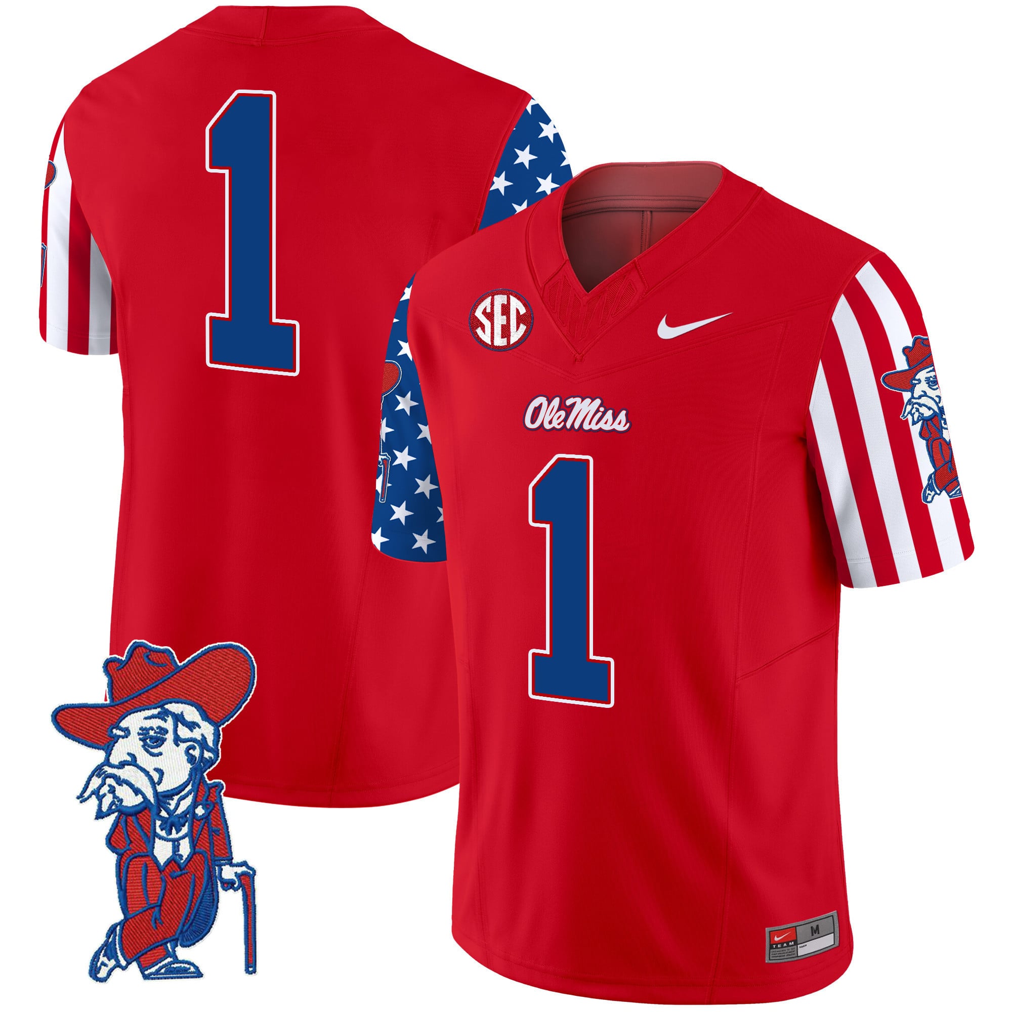 Men’s Ole Miss Rebels American Style Vapor Limited Jersey – All Stitched