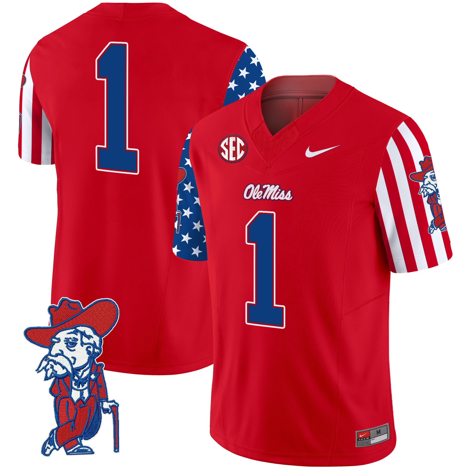 Men’s Ole Miss Rebels American Style Vapor Limited Jersey – All Stitched