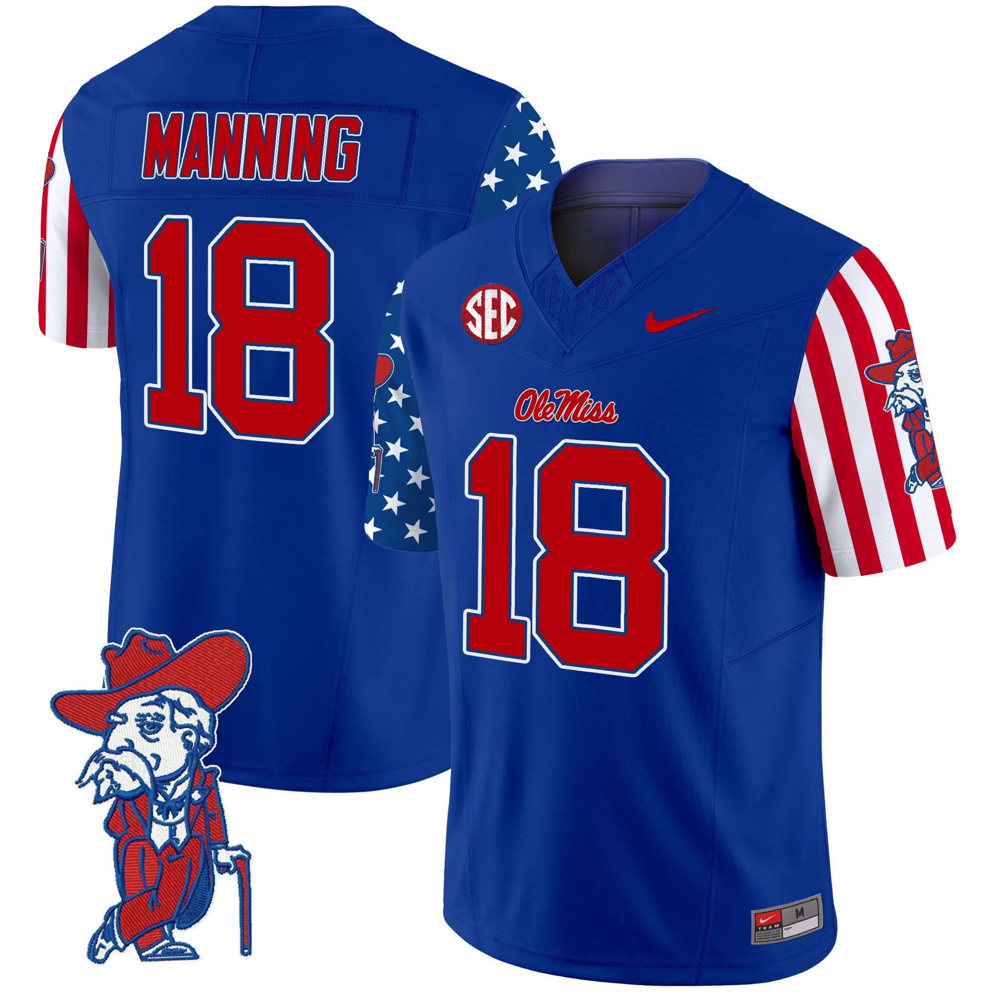Men’s Ole Miss Rebels American Style Vapor Limited Jersey – All Stitched