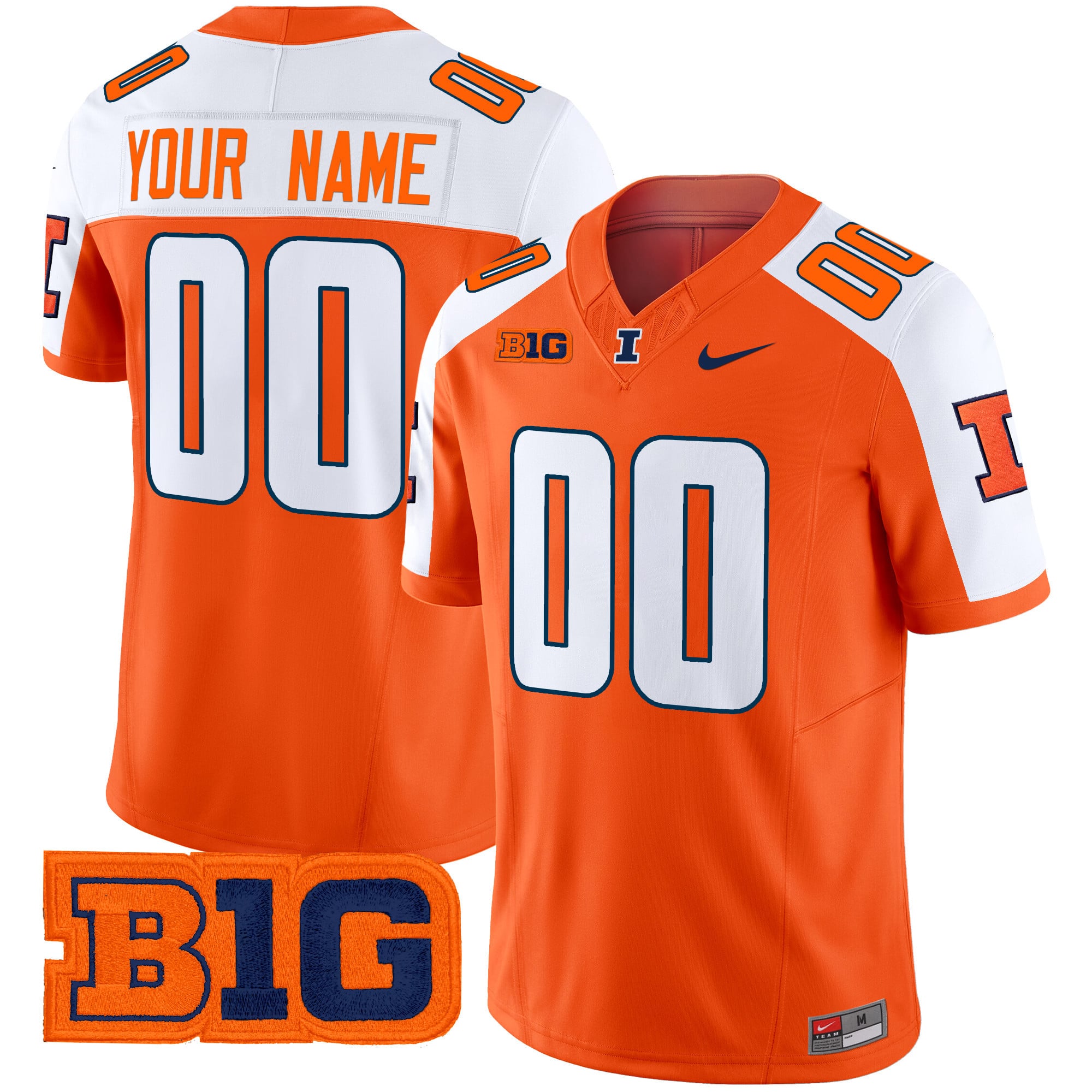 Illinois Fighting Illini 2024 Vapor Limited Custom Jersey – All Stitched
