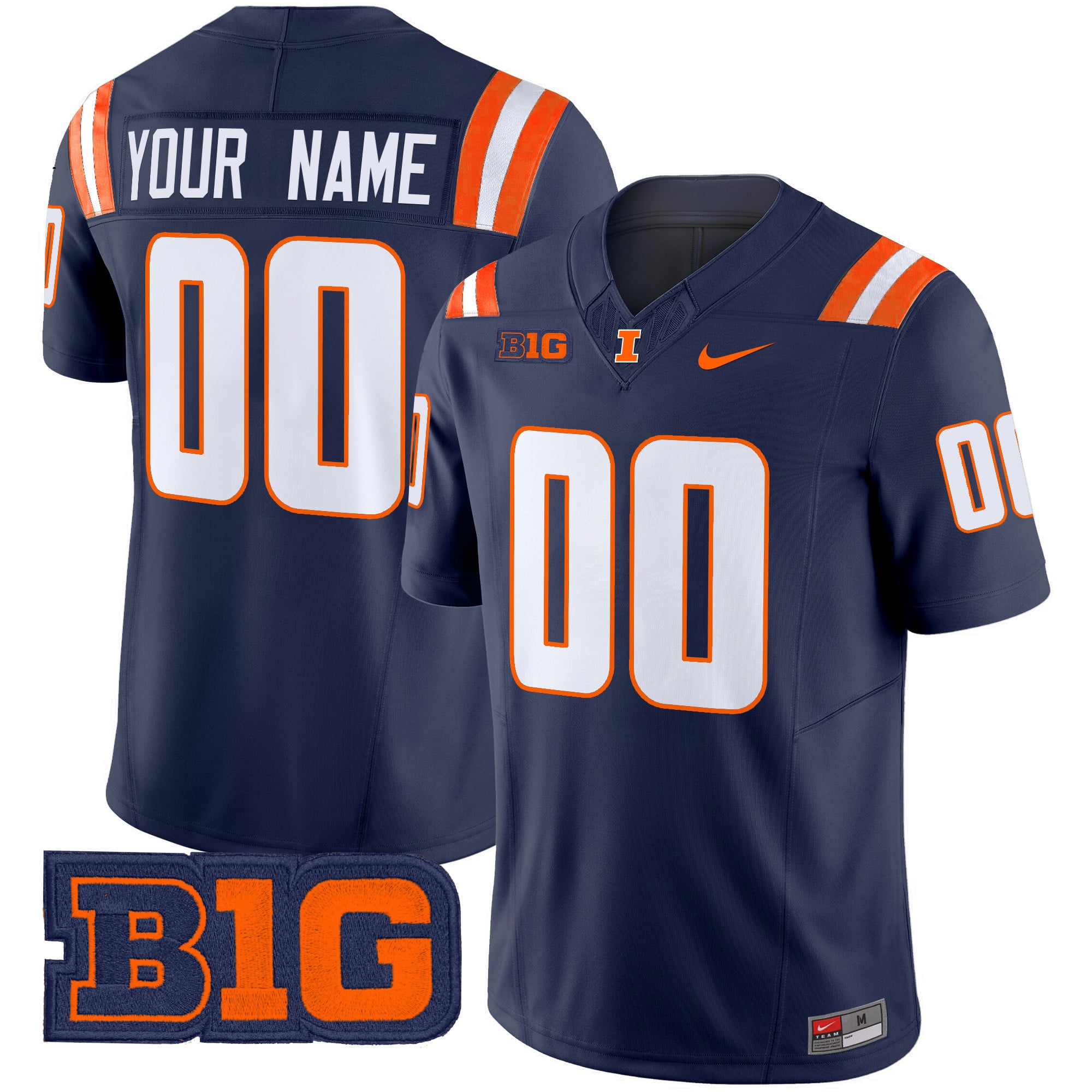 Illinois Fighting Illini 2024 Vapor Limited Custom Jersey – All Stitched