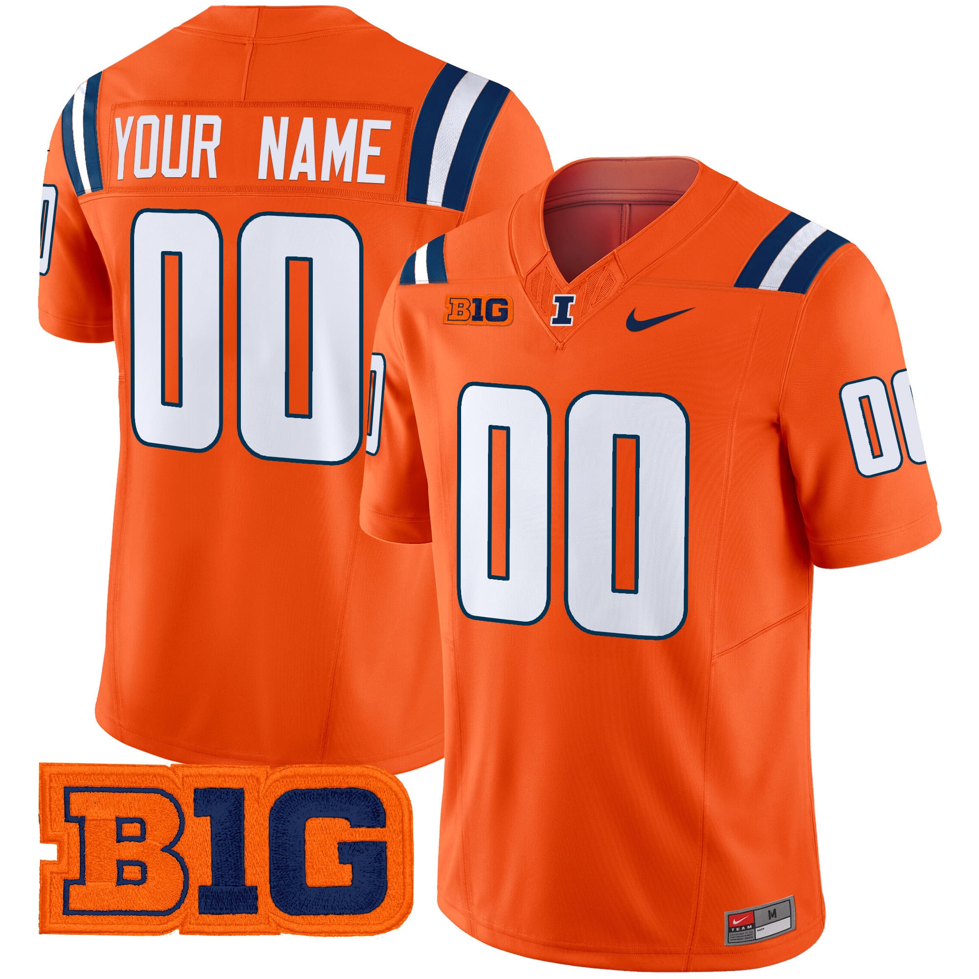 Illinois Fighting Illini 2024 Vapor Limited Custom Jersey – All Stitched