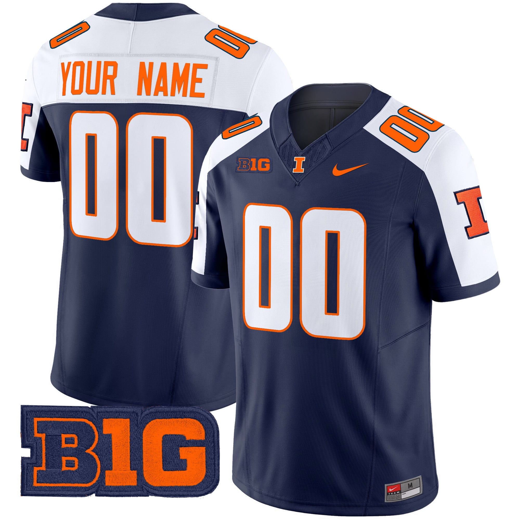 Illinois Fighting Illini 2024 Vapor Limited Custom Jersey – All Stitched