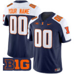 Illinois Fighting Illini 2024 Vapor Limited Custom Jersey – All Stitched