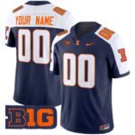 Illinois Fighting Illini 2024 Vapor Limited Custom Jersey – All Stitched