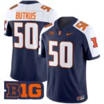 Men’s Illinois Fighting Illini 2024 Vapor Limited Jersey – All Stitched
