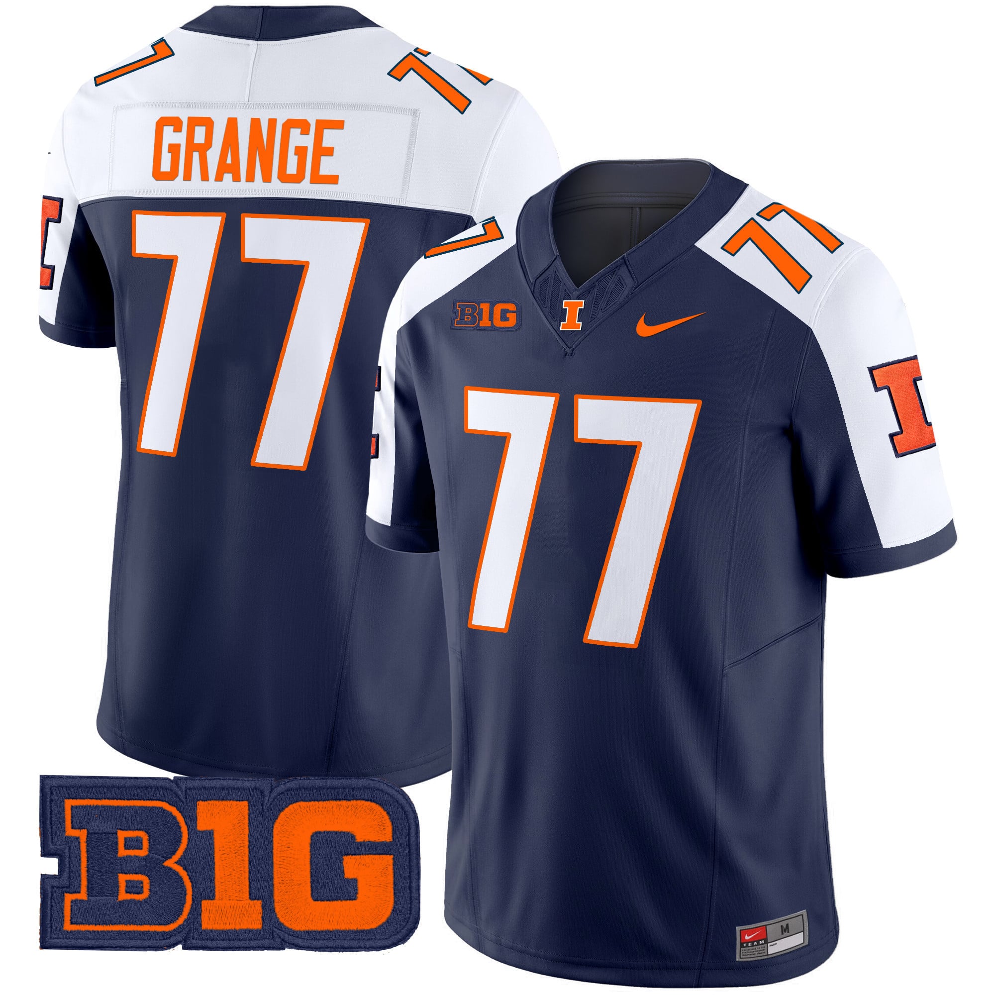 Men’s Illinois Fighting Illini 2024 Vapor Limited Jersey – All Stitched