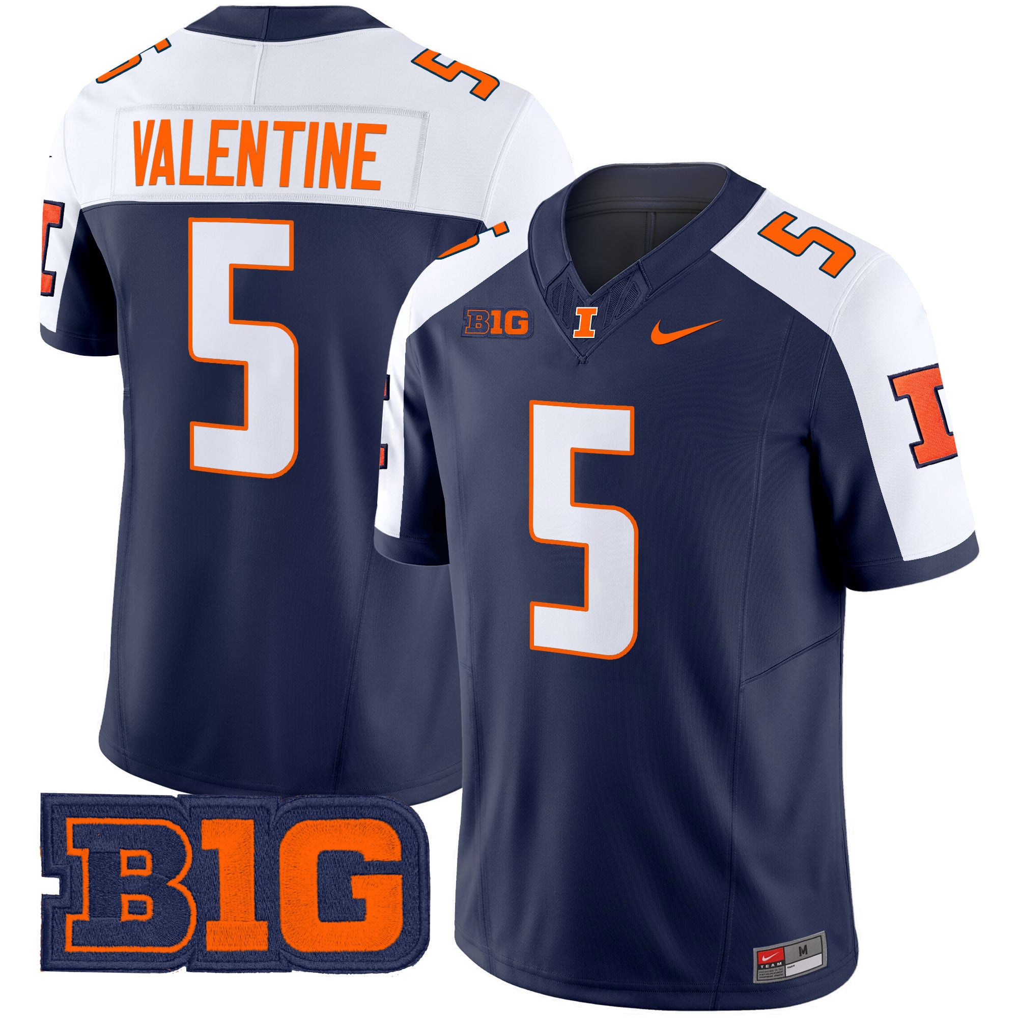 Men’s Illinois Fighting Illini 2024 Vapor Limited Jersey – All Stitched