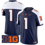 Men’s Illinois Fighting Illini 2024 Vapor Limited Jersey – All Stitched