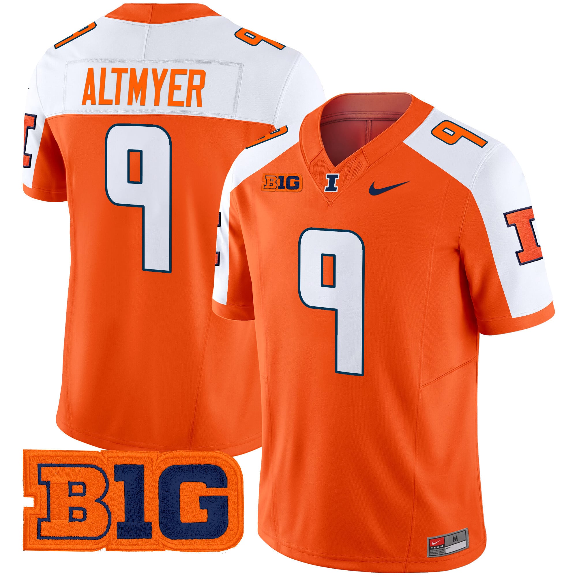 Men’s Illinois Fighting Illini 2024 Vapor Limited Jersey – All Stitched