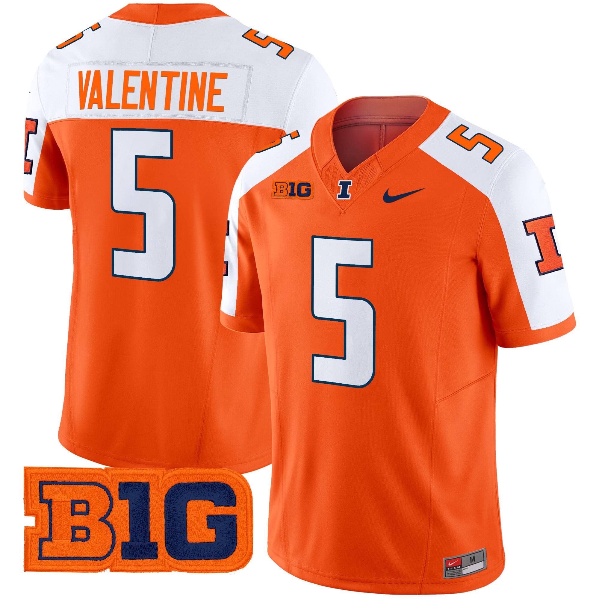 Men’s Illinois Fighting Illini 2024 Vapor Limited Jersey – All Stitched