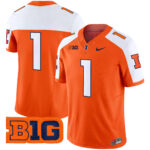 Men’s Illinois Fighting Illini 2024 Vapor Limited Jersey – All Stitched