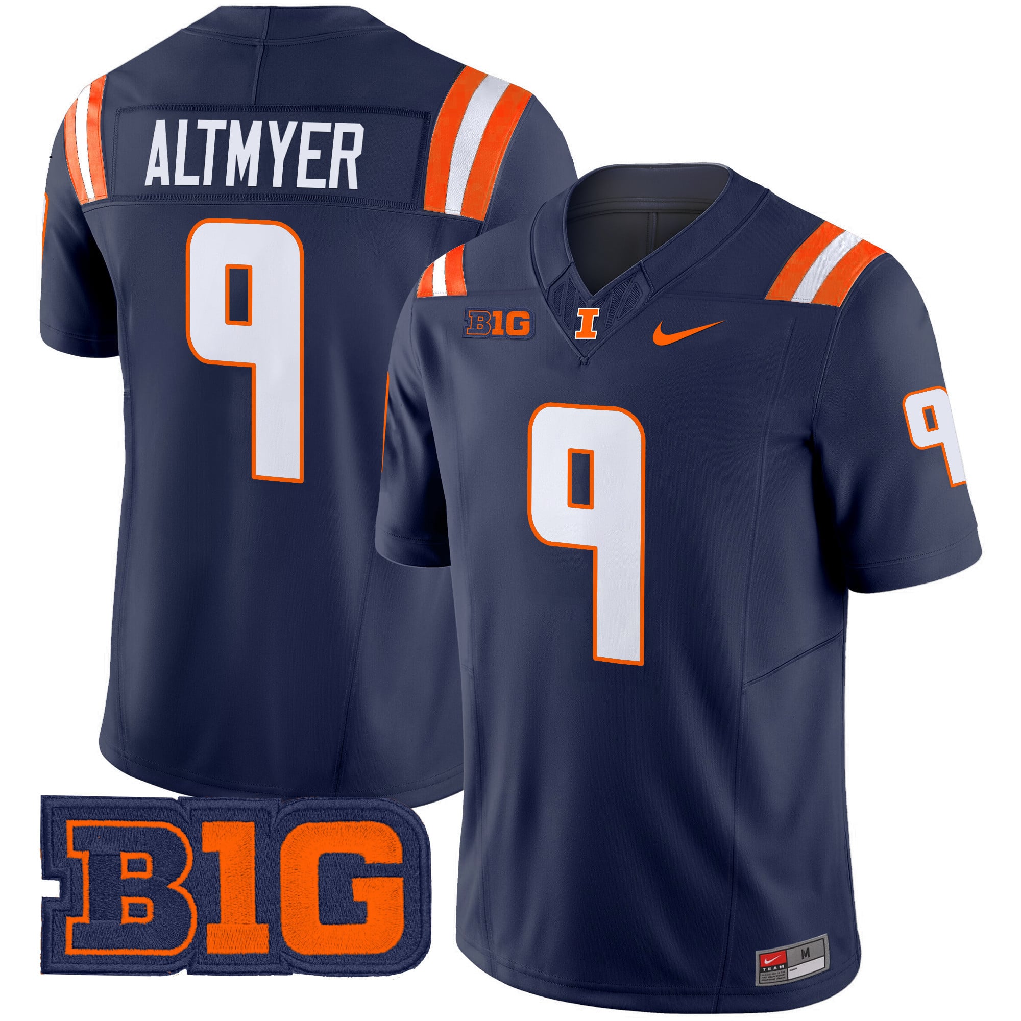 Men’s Illinois Fighting Illini 2024 Vapor Limited Jersey – All Stitched