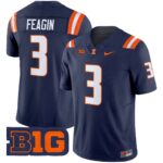 Men’s Illinois Fighting Illini 2024 Vapor Limited Jersey – All Stitched