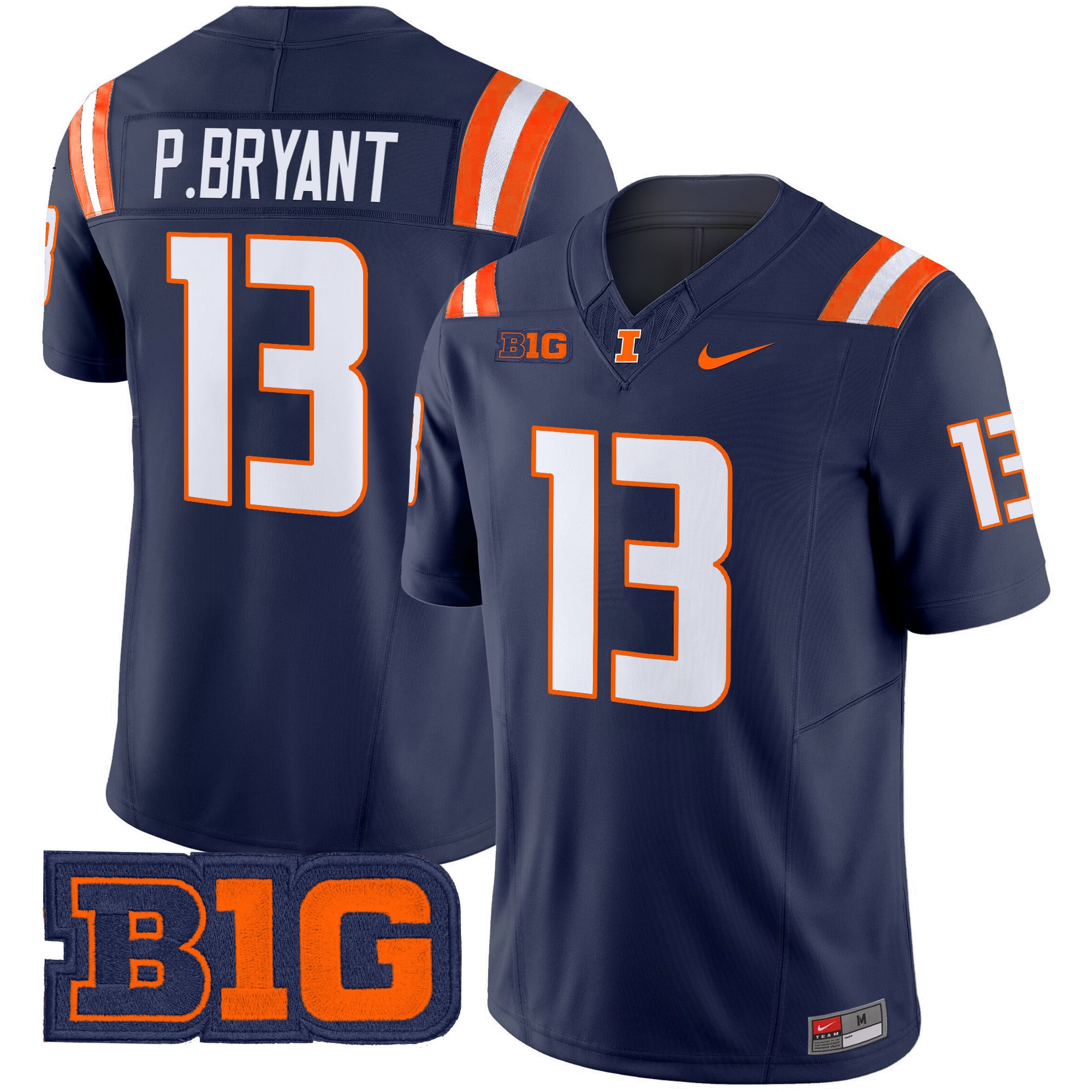 Men’s Illinois Fighting Illini 2024 Vapor Limited Jersey – All Stitched