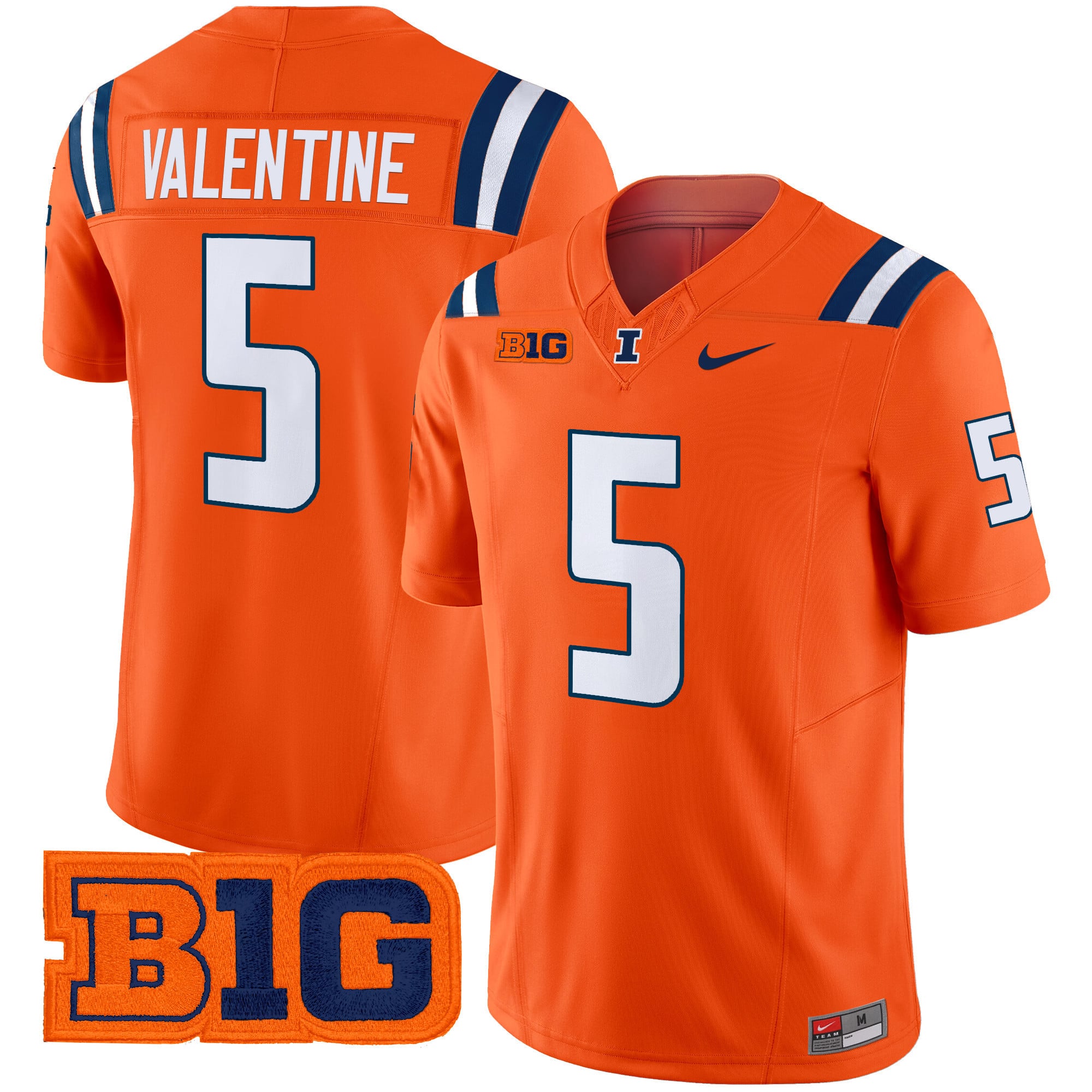 Men’s Illinois Fighting Illini 2024 Vapor Limited Jersey – All Stitched