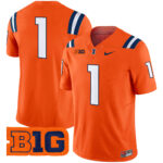 Men’s Illinois Fighting Illini 2024 Vapor Limited Jersey – All Stitched