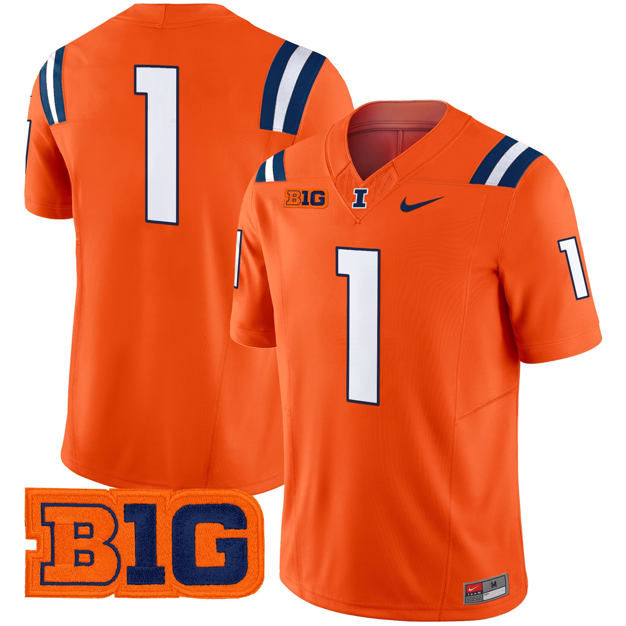 Men’s Illinois Fighting Illini 2024 Vapor Limited Jersey – All Stitched