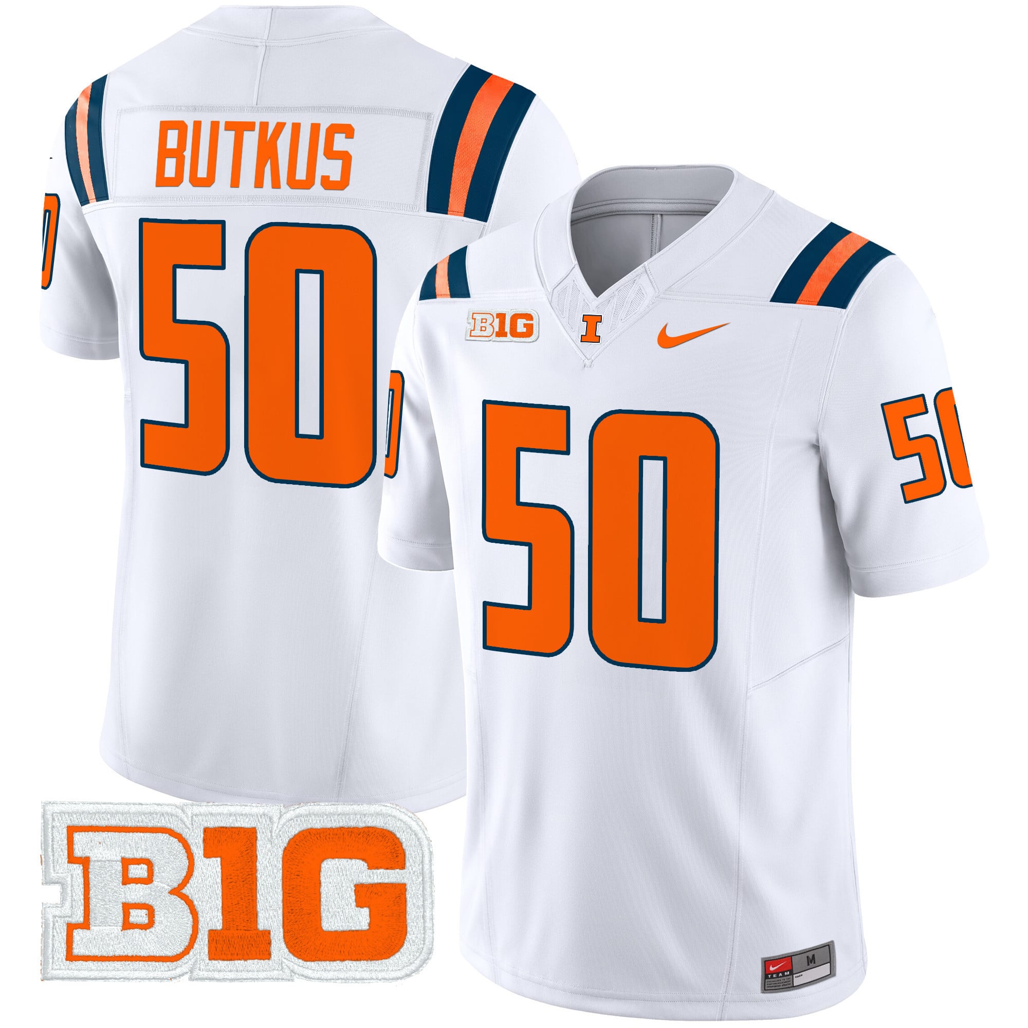 Men’s Illinois Fighting Illini 2024 Vapor Limited Jersey – All Stitched