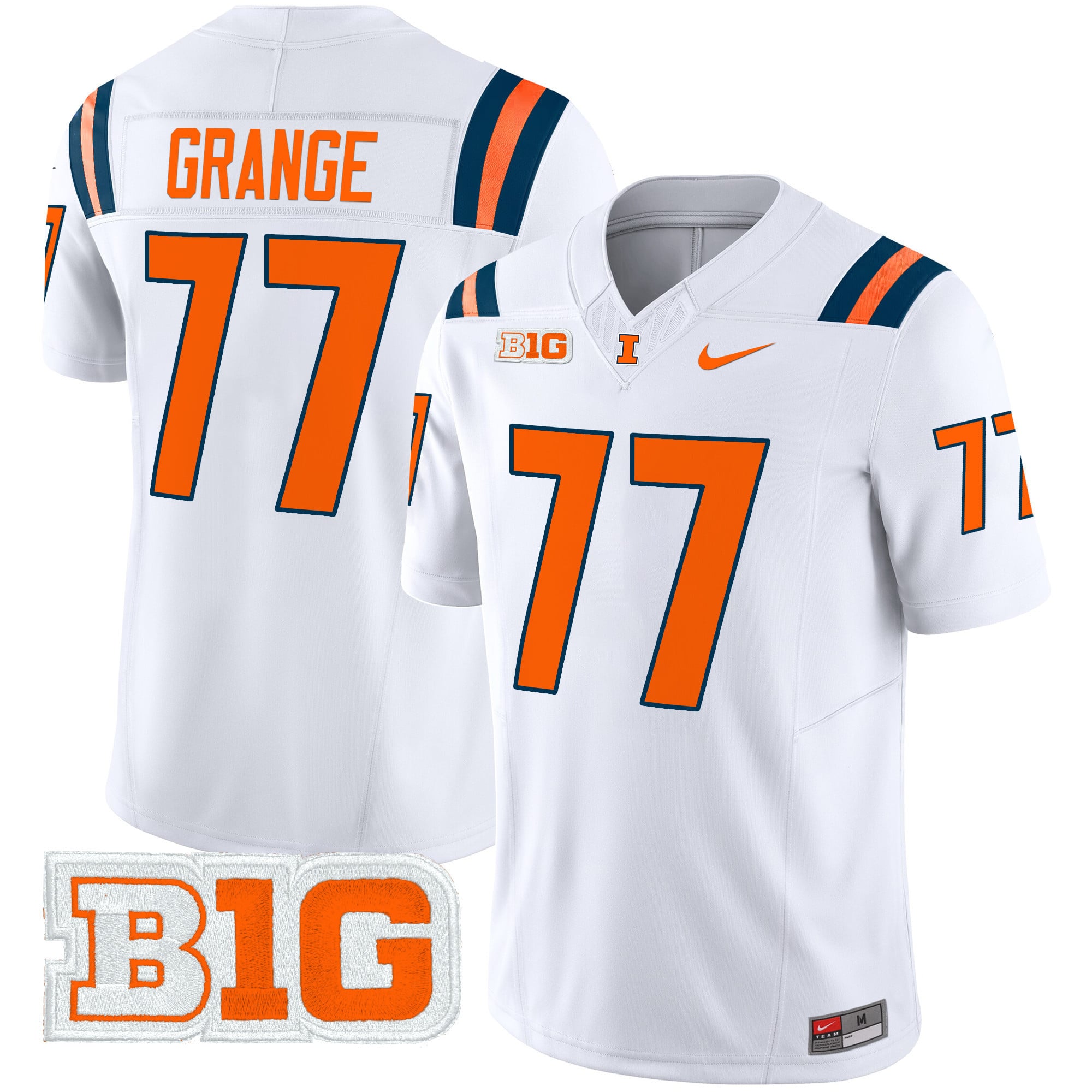 Men’s Illinois Fighting Illini 2024 Vapor Limited Jersey – All Stitched