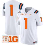 Men’s Illinois Fighting Illini 2024 Vapor Limited Jersey – All Stitched