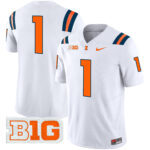 Men’s Illinois Fighting Illini 2024 Vapor Limited Jersey – All Stitched