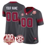 Oklahoma Sooners 100th Anniversary Patch Vapor Limited Custom Jersey – All Stitched