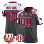 Oklahoma Sooners 100th Anniversary Patch Vapor Limited Custom Jersey – All Stitched