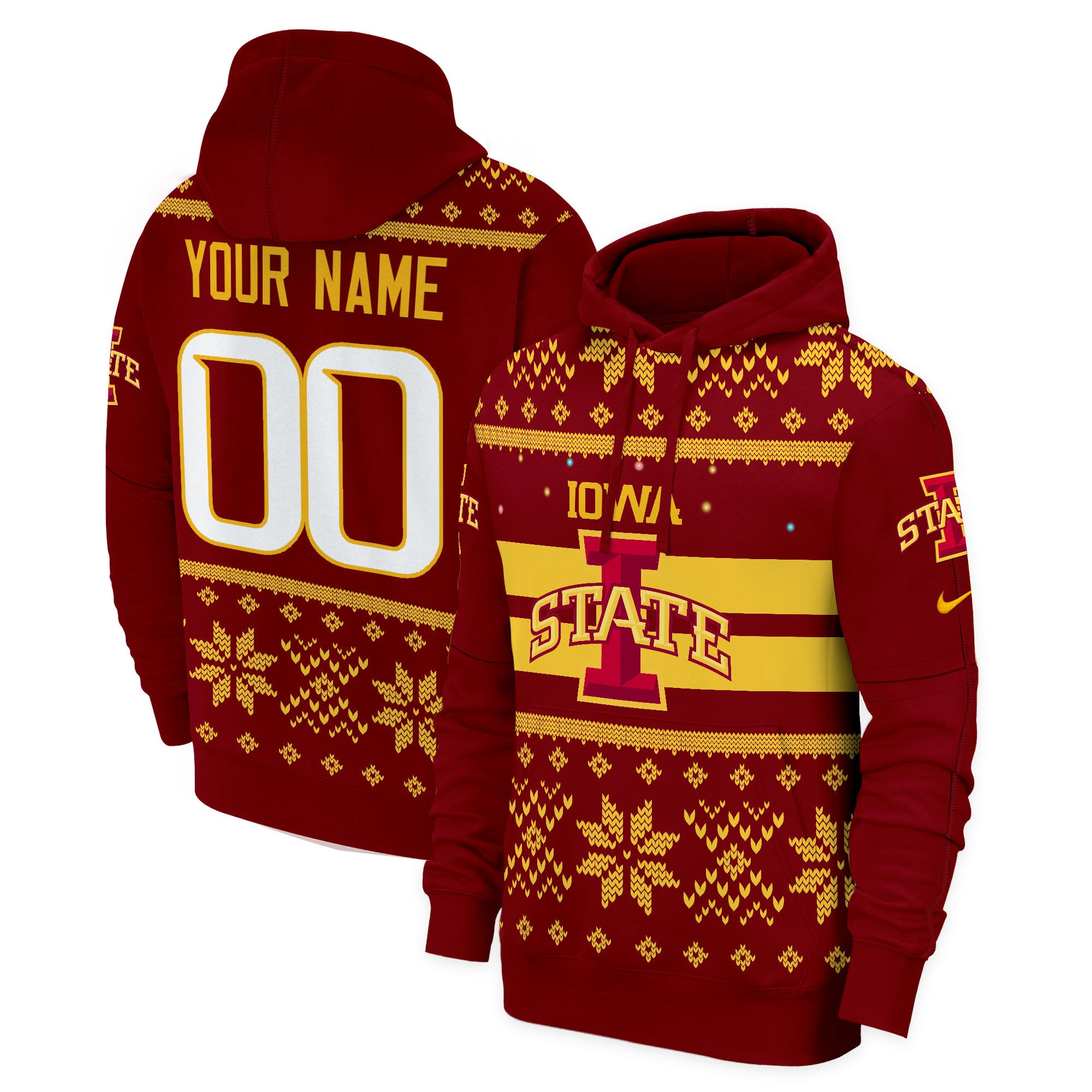 Iowa State Cyclones 2024 Christmas Fleece Pullover Hoodie – All Printed