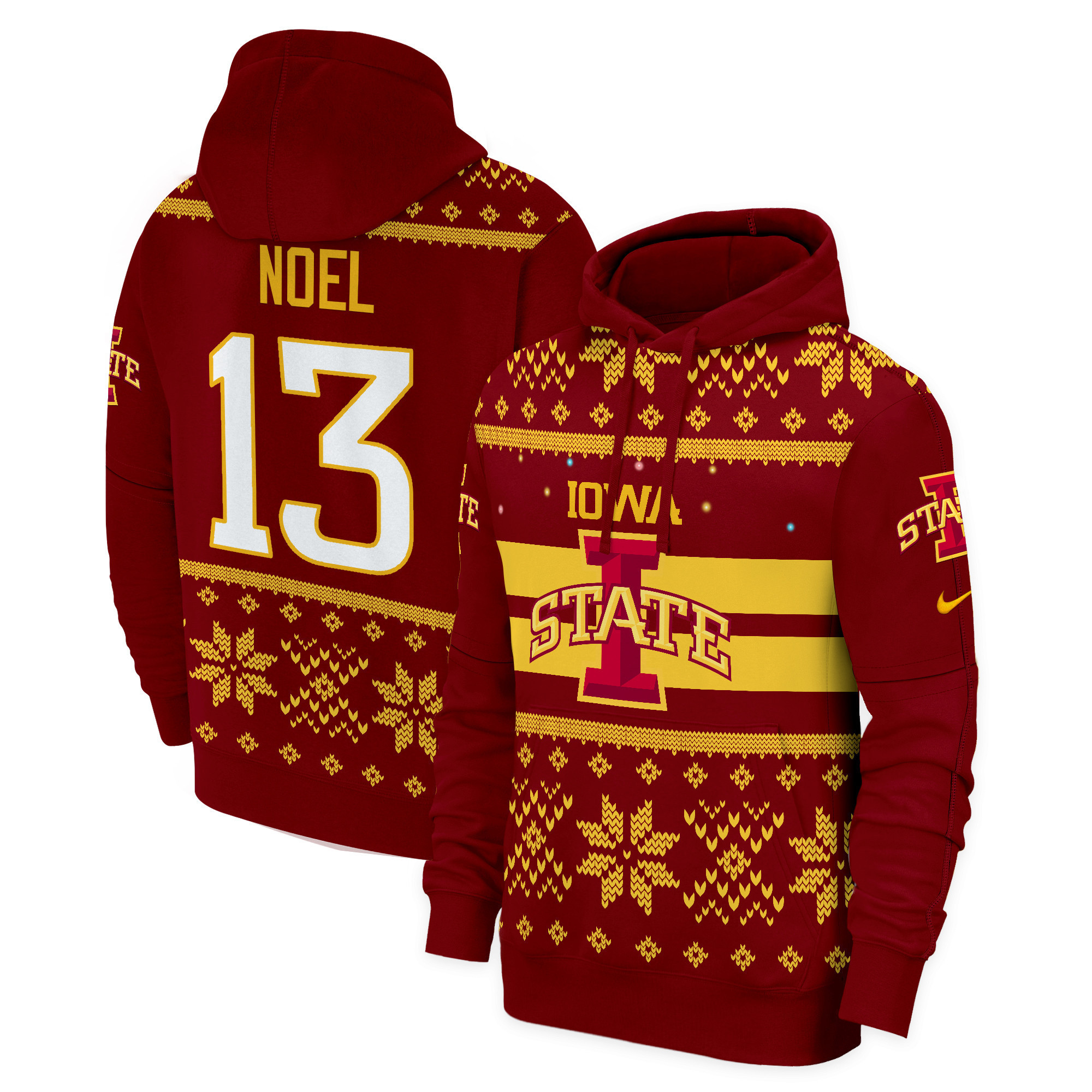 Iowa State Cyclones 2024 Christmas Fleece Pullover Hoodie – All Printed