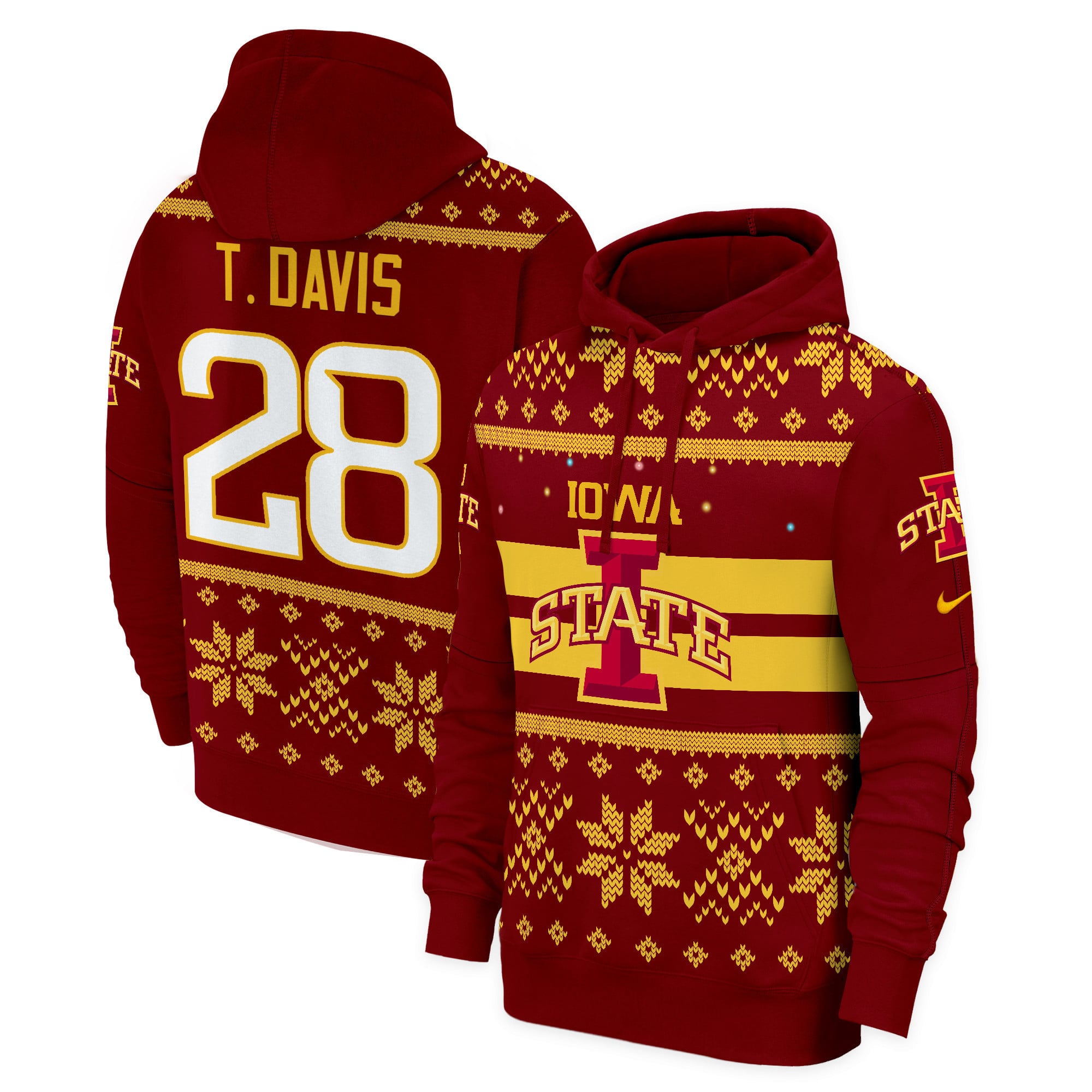 Iowa State Cyclones 2024 Christmas Fleece Pullover Hoodie – All Printed