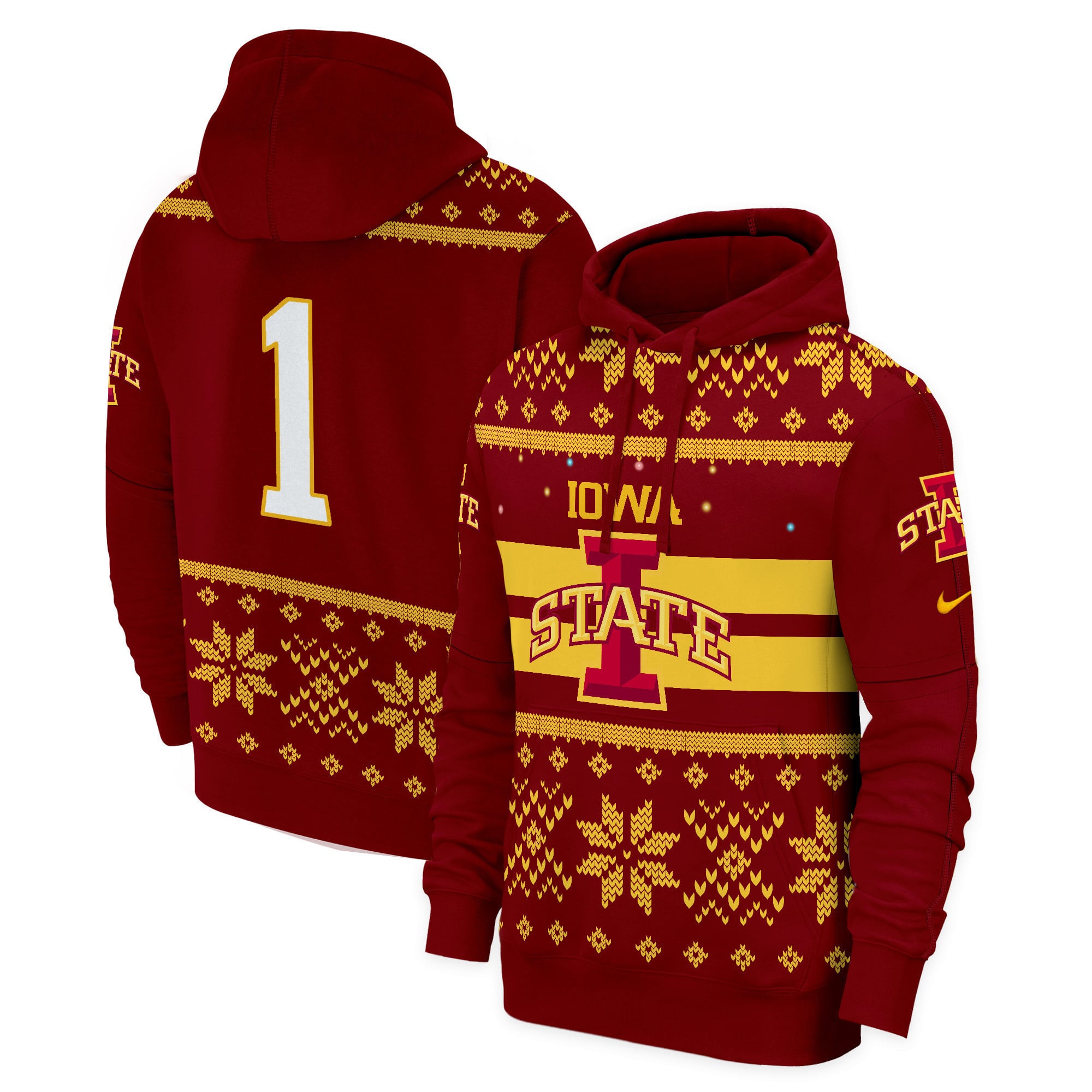 Iowa State Cyclones 2024 Christmas Fleece Pullover Hoodie – All Printed