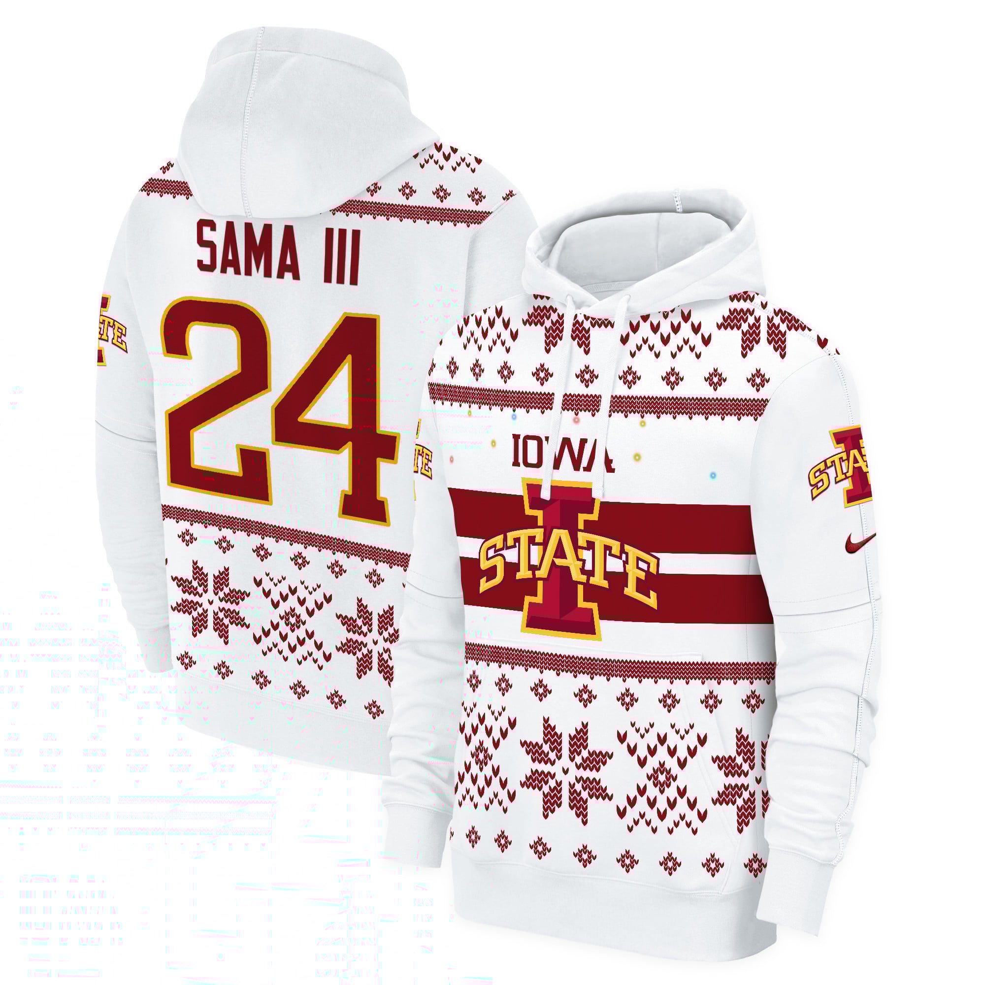 Iowa State Cyclones 2024 Christmas Fleece Pullover Hoodie – All Printed