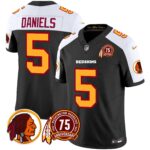 Men’s Washington Redskins 75th Patch Throwback Vapor Limited Jersey – All Stitched